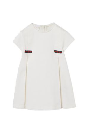 Baby denim dress with Web GUCCI KIDS | 840353XDDFB9692